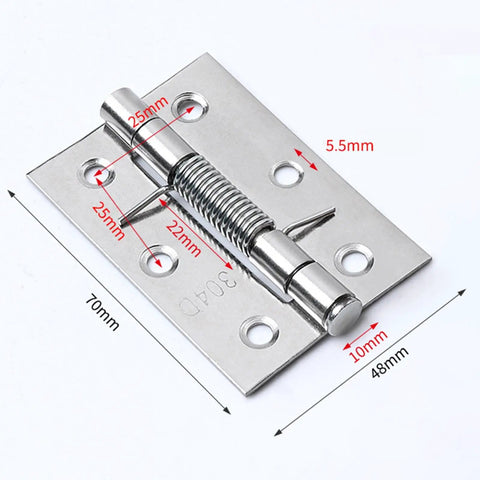 6 Pack 3 Inch Spring Loaded Door Hinges Self Closing Stainless Steel Hardware For Garage And Home Doors Built To Last