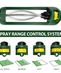 Heavy Duty Oscillating Lawn Sprinkler With 18 Brass Nozzles Delivers Up To 3,600 Sq Ft Coverage, Adjustable Spray Angles shown