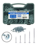 Pocket Hole Screws Set 500 Piece Assortment Pro Grade Bulk Pack In Plastic Storage Box For Woodworking