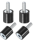 8 Pack D8mm By H8mm Rubber Mounts Vibration Isolators Cylindrical Shock Absorbers With M3 X 8mm Studs For Air Compressors Cars Pumps Boats Garage Motors Bobbins black rubber mounts with zinc-plated studs