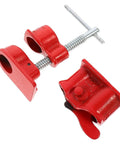 Lightweight 1/2 Inch Quick Release Pipe Clamp for Woodworking and Wood Gluing, Red Heavy Duty Workholding Tool with rust resistant finish
