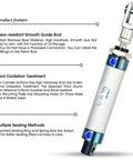 Compact 16mm Bore 75mm Stroke Double Acting Pneumatic Cylinder With Aluminum Body M5 Port, adjustable buffer, Y connector.