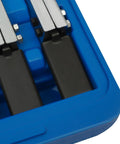 Heavy Duty Pro 13 Piece Bearing Flywheel Puller Kit Set Featuring Dual 2 Jaw And 3 Jaw Gear Puller Tools Along With Nine Swap Out Claws And Extra Center Screws, blue case