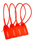 Plastic Tamper Evident Shipping Seals With Pull Tite Lock Numbered Security Tags Fire Extinguisher Labels Zip Tie Style