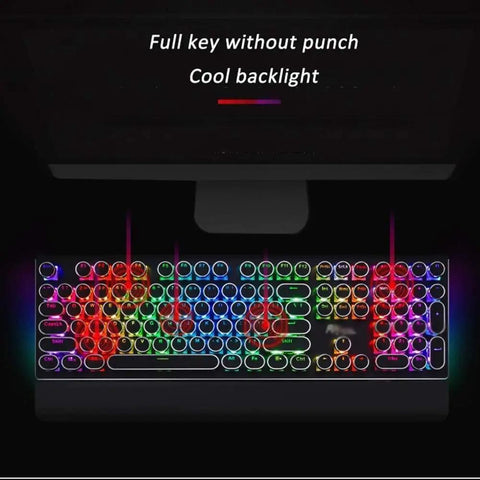 Tough Mechanical Gaming Keyboard With Slick Rgb Backlighting And Fast Anti Ghosting For Hardcore Gamers Seeking Durability Alongside Fade Resistant Uv Keycaps And Crisp Tactile Switches Across Every 108 Keys For Epic Home Rigs Or Quick Work Shifts, with a vibrant RGB display.