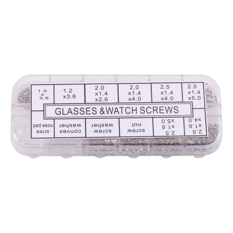 Stainless Steel Watch And Eyewear Repair Kit With Tweezers And Screw Set, All In One Handy Universal Multi Purpose Diy Tool screw case