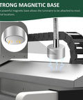 LED Work Light With Flexible Gooseneck And Magnetic Base For Workbench And Tools demonstrating strong magnetic attachment on metal surface