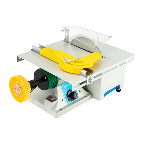 Pro Grade 5 In 1 Lapidary Saw Kit With Jade Grinder And Polisher, Adjustable 800 To 10000 RPM Rock Cutting Machine, side view