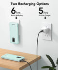 Portable Charger With Built In Cables And Plug 10000mAh USB C Power Bank Fast Charging Slim External Battery Pack Travel Essential