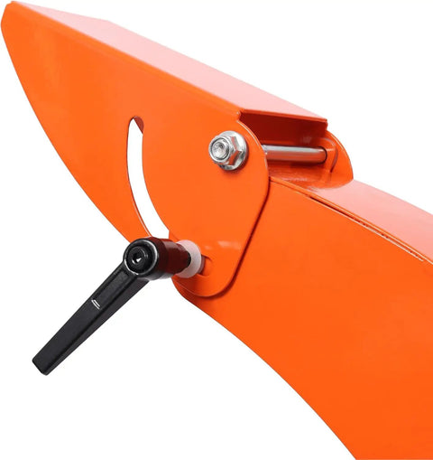 Close-up of orange lever on Rugged 7HP Gas Powered Wood Chipper Shredder Mulcher With 3 Inch Capacity And 212cc OHV Engine EP-A Certified
