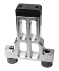 Skeleton Transom Saver for Yamaha Outboards Four and Thirteen Sixteenths Inch Trim Rod Spacing, aluminum mount front view