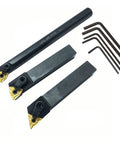 Complete 3-Piece CNC Lathe Excircle Indexable Carbide Turning Tool Holder Bit Set With MTJNR1616H16 MWLNR1616H08