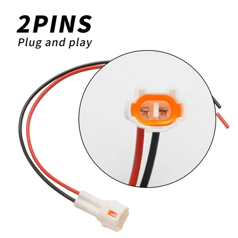 Close-up of 2-pin connector from Power Lead Kit Replacement For Yamaha Wolverine RMAX And 850 X2 X4 RMAX2 RMAX4 Pack Of 5