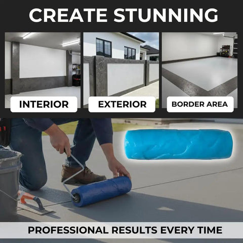 Durable Polyurethane Concrete Texture Roller For DIY And Pro Grade Projects 3 By 3 By 9 Inches Texturing Tool for patios