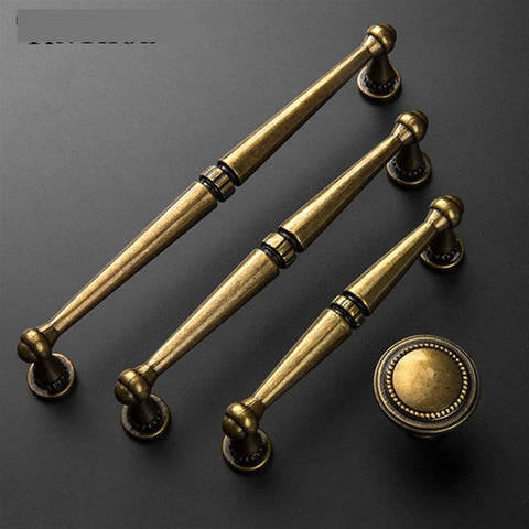 Vintage Antique Bronze Cabinet Handles And Drawer Pulls For Kitchen Cupboards, Retro Style Knobs For Doors And Furniture, 1 Piece