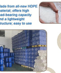 Stacked blue plastic storage barrels in warehouse, Go To Large Open Top Plastic Storage Barrel 30L HDPE Drum With Wide Mouth Screw Lid