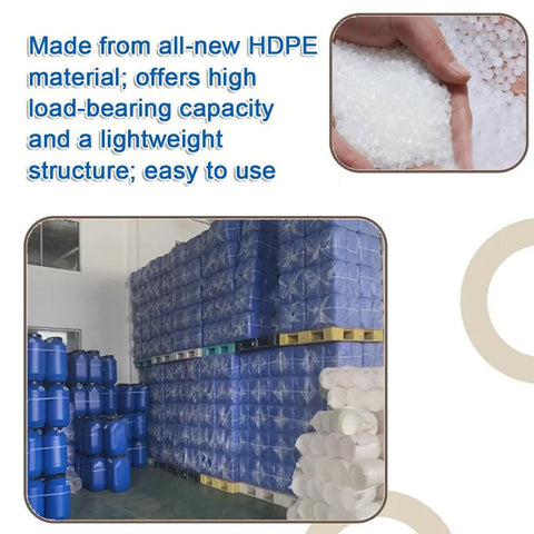 Stacked blue plastic storage barrels in warehouse, Go To Large Open Top Plastic Storage Barrel 30L HDPE Drum With Wide Mouth Screw Lid