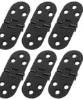 6 Pack Concealed Aluminum Alloy Door Hinges For Folding Tables And Cabinets Black Finish Hidden Flip Hinges