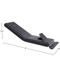 Rock Solid Drywall Foot Lifter For Standard Sheetrock Panels pocket sized mini raising tool, 9x3.5 inches, durable black material, side view.