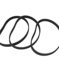 Solid Rubber Timing Belt Pulley Kit Built For Small Engines To Bring Silence To Your Machine While Reducing Vibration Drastically With Simple Swap Setup And Rock Solid Abrasion Resistance Handles Torque Loads Without Hassle Or Repair Bills Later, 3 black rubber belts