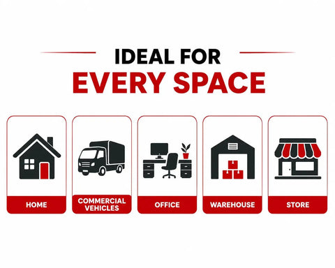 Hella Reliable ABC Dry Chemical Fire Extinguisher 5 Pound 2A 10B C Class Rating Build Tough For Home Office And Pickup Truck Garage Four Pack Ready To Handle Any Emergency Smooth And Safe All Year Long