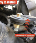 Installed 2 Pack Side Post Battery Terminal Extension Bolts 3/8-16 And 3/8-24 Brass Extender Screws with Nuts Gold Connector Adapters