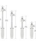MT-08 White Mini Tripod For Camera With 1 Quarter Inch Mount 2 In 1 Extendable Handheld Video Stand shown in various heights
