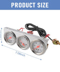 2 inch triple gauge car dash kit with oil, water temp, voltmeter