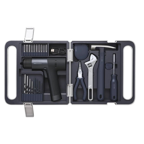 Cordless Brushless Drill Tool Set With Variable Speed And LED Digital Display Hidden Buckle Case Portable Power Tool Kit