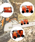 All In One Chainsaw Sharpener Kit For Electric Saws With Tungsten Burr Universal Chain Saw Sharpener Tool displayed outdoors