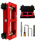 Door Hinge Jig Kit For Router, Aluminum Alloy Adjustable Mortise Template For Hinges From 2.5 To 5 Inches Long, tools included