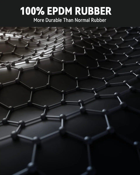 Close-up of 100% EPDM rubber texture, emphasizing durability in Heavy Duty 31 Inch Rubber Bungee Cords With 55.8 Inch Stretch.