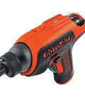 4V Max Cordless Electric Screwdriver With 180 RPM 8 Bits And Rotating Bit Cartridge Built In Storage LED Light