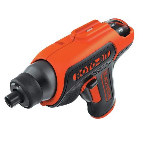4V Max Cordless Electric Screwdriver With 180 RPM 8 Bits And Rotating Bit Cartridge Built In Storage LED Light