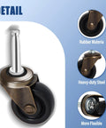 Detail view of Antique Style Furniture Casters Set Of Four With One And Five Eighths Inch Stem And Three Quarter Inch Socket
