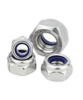 M6 Nylon Insert Lock Nuts Set, 20 Pieces, 304 Stainless Steel Self Locking Hex Nuts Built To Last For Automotive, Machinery And DIY Projects