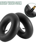 13x5.00-6 Inner Tubes With Straight Valve Stem Two Pack Heavy Duty 5.00-6 Replacement Tire Tubes; close-up of valve stem.