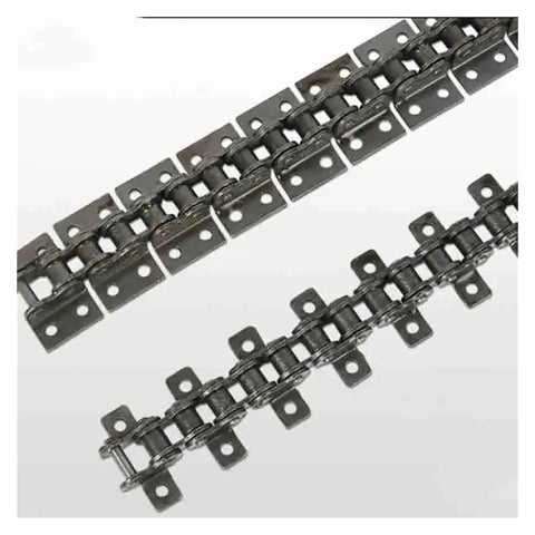 Industrial 1.5M Roller Chain With Ear Plate available in 06B 08B and 10A models, featuring multiple hole ear plates.