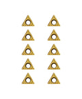 10Pcs TCMT090204 TCMT1.8 1.5 Carbide Turning Inserts CVD Coated for CNC Lathe on Steel and Stainless Steel, arranged in two columns