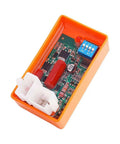Six Pin Adjustable AC CDI Motorcycle Ignition Box with DIP Switch, Dual Plug Unit for 110cc-300cc Engines, visible circuit details
