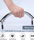 Person holding Two Pack Beefy Marine Stainless Boat Grab Handle, Heavy Duty Round Tube Handrail With Flange and Stud.