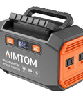 Portable Power Station 173Wh With 200W Peak 250W Surge USB C And USB A Ports Dual 12V DC Outputs LED Flashlight