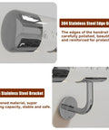 Built Like A Tank Clear Acrylic Stair Railing Kit With Heavy Duty Silver Brackets And Scratch Resistant End Caps For Indoor Outdoor Steps No Sweat Setup Safety Handrail And Modern Balusters 18 Foot Run, showing polished edge guard and sturdy bracket.