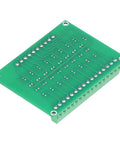 Green Eight Channel Optical Isolation Module For 24V To 5V Level Conversion With NPN Output PLC Signal Converter Board, angled top view.