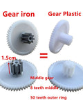 Kids Ride On Toy Car 390 Gearbox Gear Set with WW-3 WW-4 Gears, showing 44T large gear, 8T middle gear, and 50T outer ring