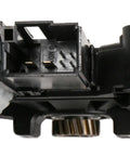 Close-up of GM 84287215 Rear Sunroof Sunshade Motor with Control Module for GM vehicles showing connector and gear detail.