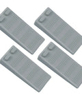 4-pack gray Slim Door Stopper Wedge for Bottom of Door Non Scratch Rubber Holder Stackable Slip Resistant Flexible Floor Protector