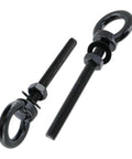 Beefy Four Pack M10 Stainless Steel Eye Bolts 100mm Long With Washers And Hex Nuts Heavy Duty Eyebolts For Lifting Rigging And Securing Cables Black