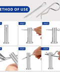 Stainless Steel Cotter Pin Kit With 295 Pieces Including 13 Sizes Of R Clip Pins Pro Grade Spring Fasteners usage guide