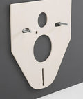 Heavy Duty Sound Insulation Pad for Toilet Bowl Connection, EVA foam, mounted on wall, noise reduction feature.